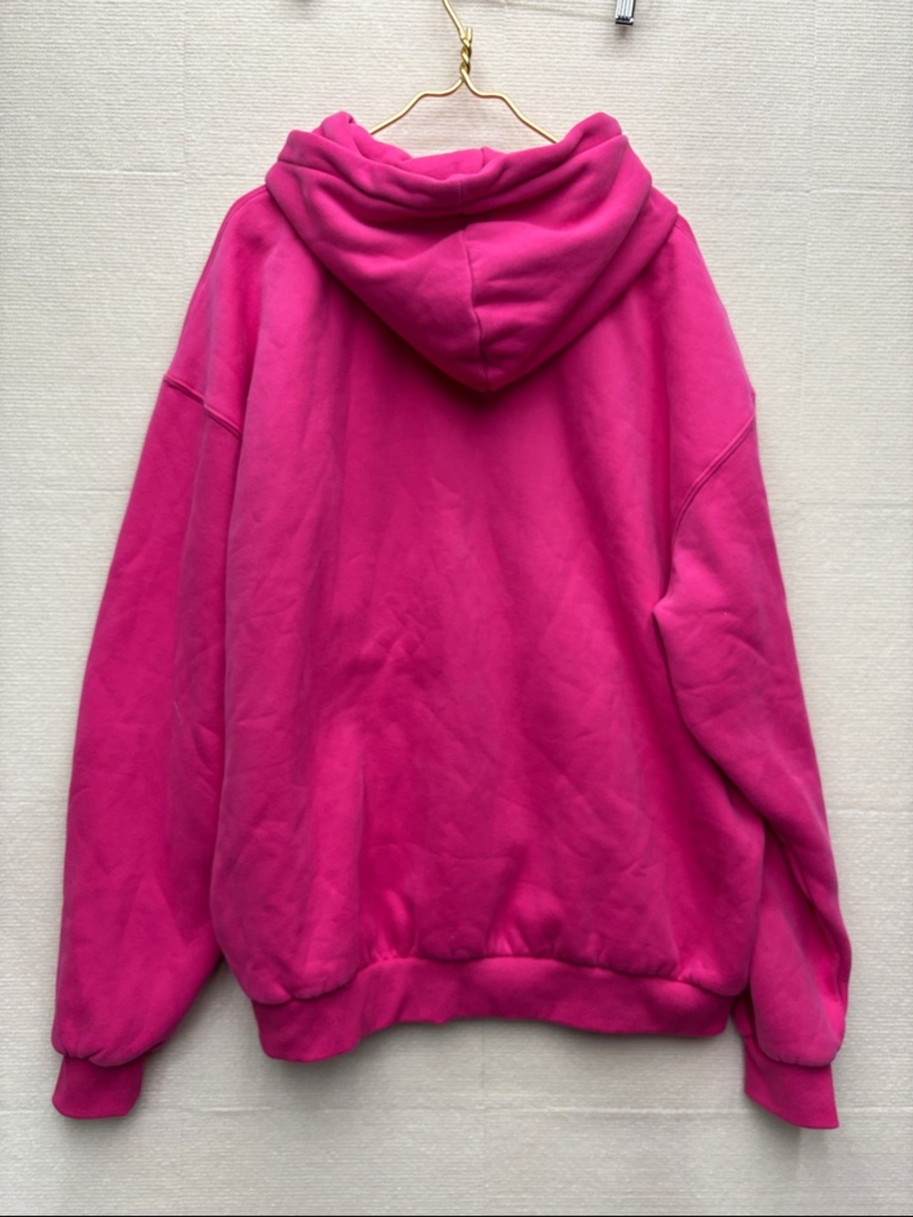 Comfrt Embroidered Women's Hooded Pullover in Hot Pink - Picture 4 of 5